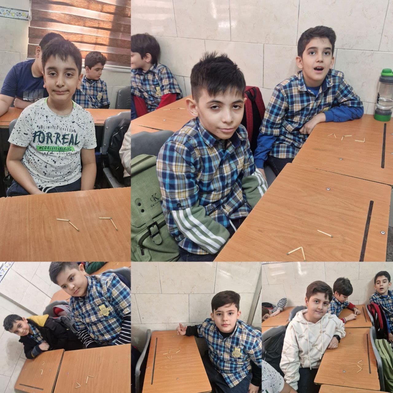 ریاضی: درست کردن زاویه ها با چوب کبریت